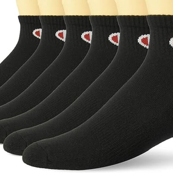 Champion Men's Double Dry Moisture Wicking Ankle Socks; 6. 6-12 Pack - Picture 4 of 7